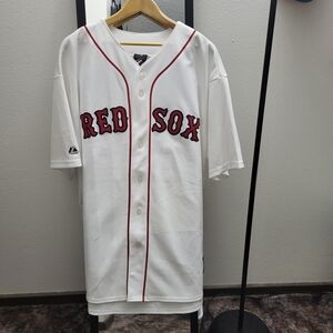 Majestic MLB Men's Red Sox White Jersey 3XL